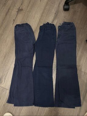 Set of 3 Girl Navy Blue Pants